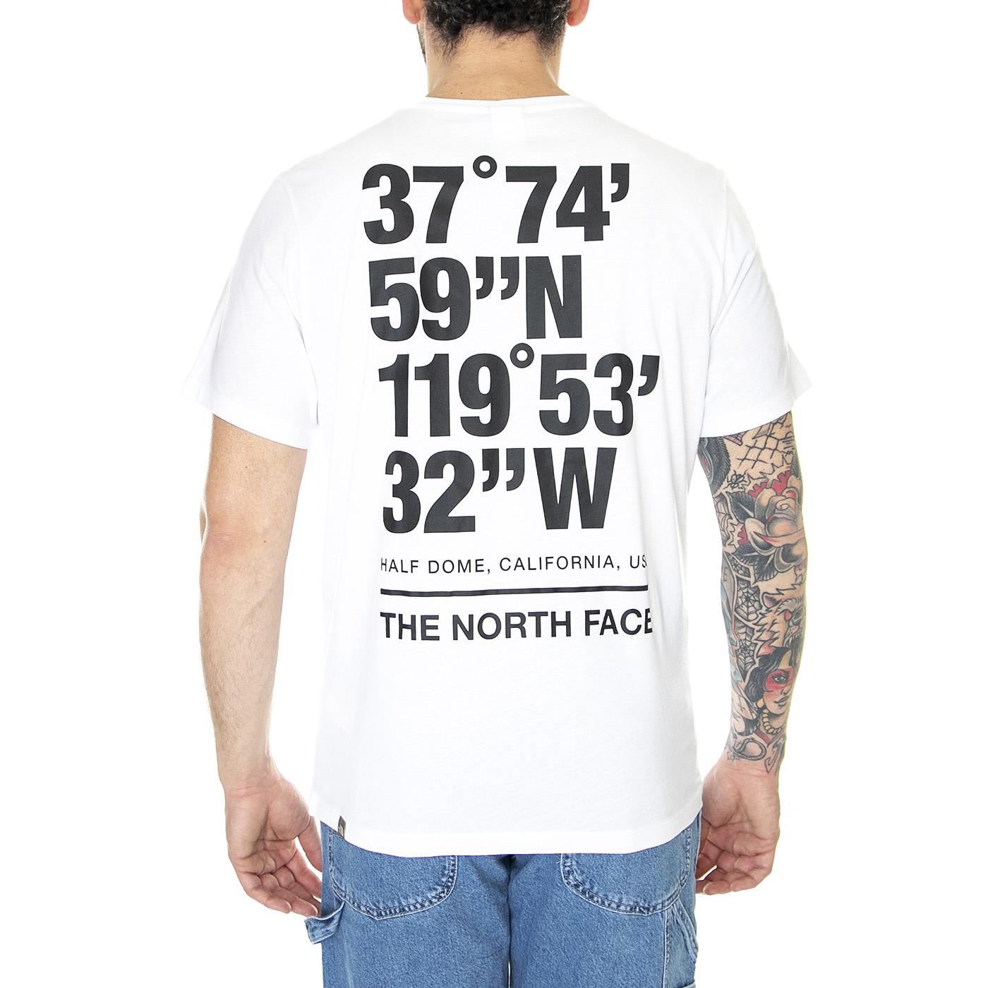 M Coordinates S/S Eu TNF White - Maglietta Girocollo Uomo Bianca NF0A826XFN41  THE NORTH FACE 