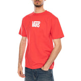 STRETCH LOGO SS TEE CRIMSON HAZE - Men's Red Crew Neck T-Shirt Men VANS