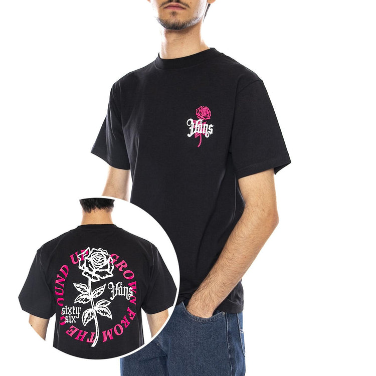 Grown From The Ground Up SS Black Tee - Maglietta Girocollo Uomo Nera VN000PCH BLK1 VANS 