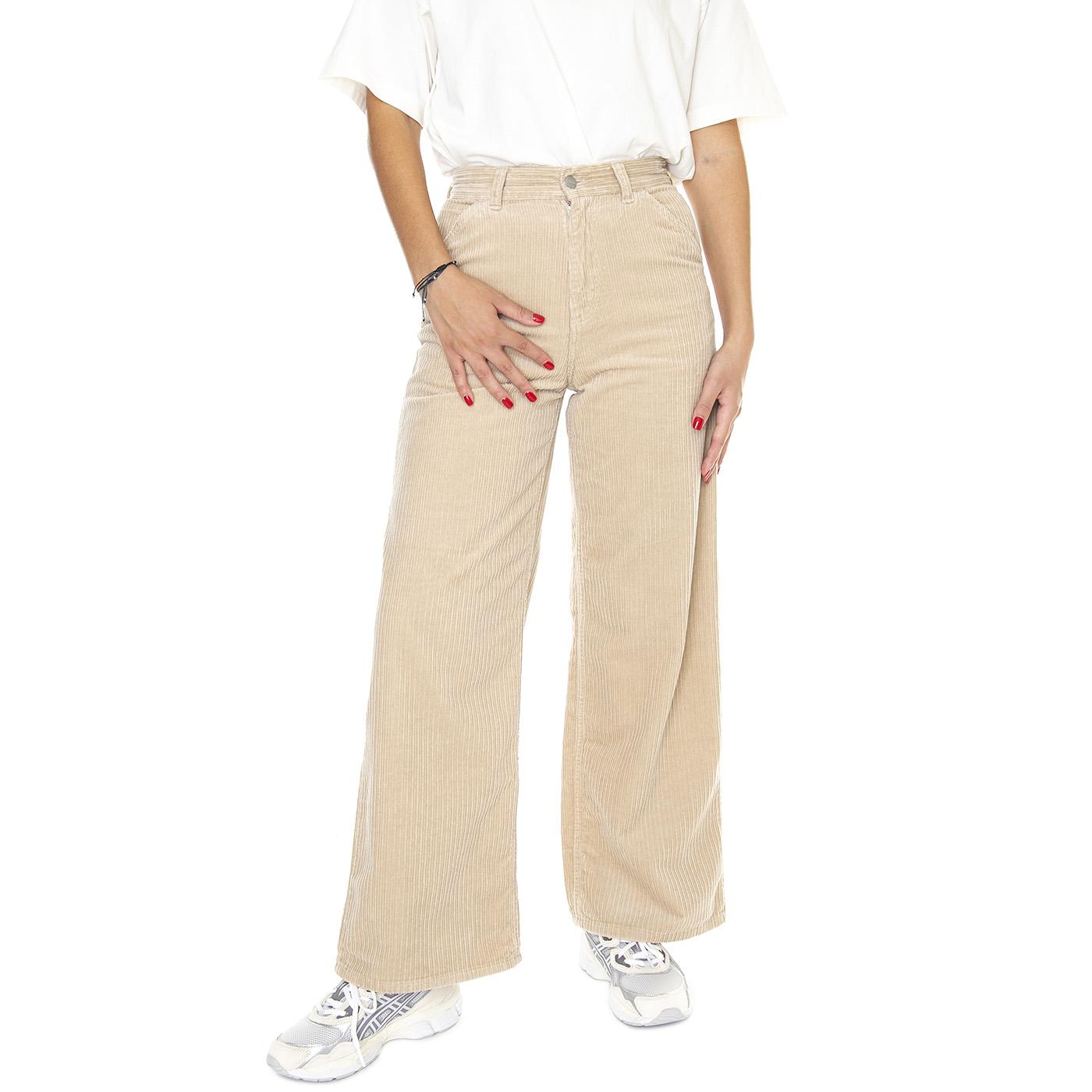 W' Jens Pant Wall /rinsed - Pantaloni Donna Beige I032258.G102  CARHARTT WIP 