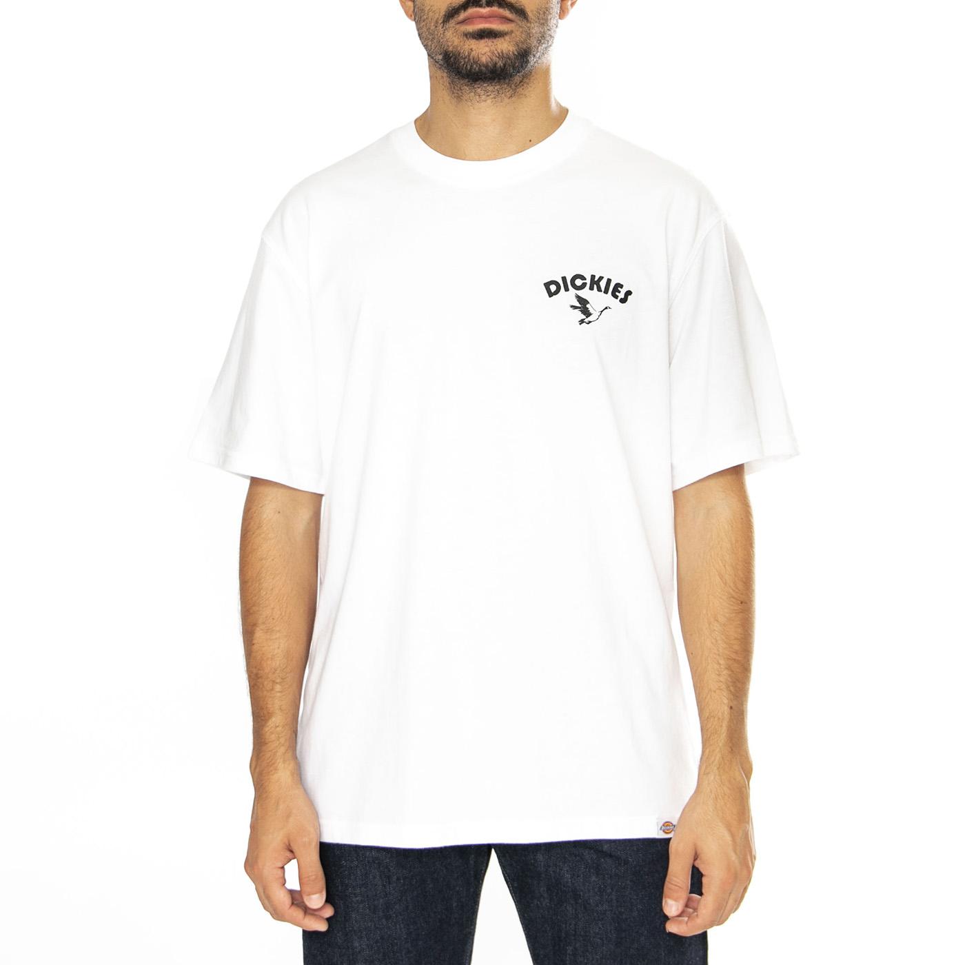 Dickies Goose Tee SS White - Maglietta Girocollo Uomo Bianca DK0A863G0WH1  DICKIES 