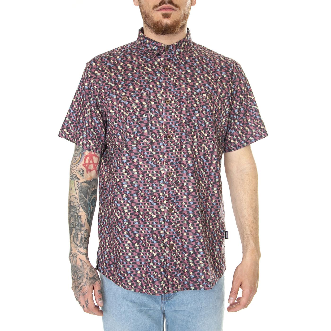 M's Back Step Shirt Intertwined Hands Evening Mauve - Camicia Maniche Corte Uomo Multicolore 53139-IHMA  PATAGONIA 
