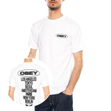 Obey Global Impact Tee White - T-shirt Crewneck Homme Blanche Homme OBEY