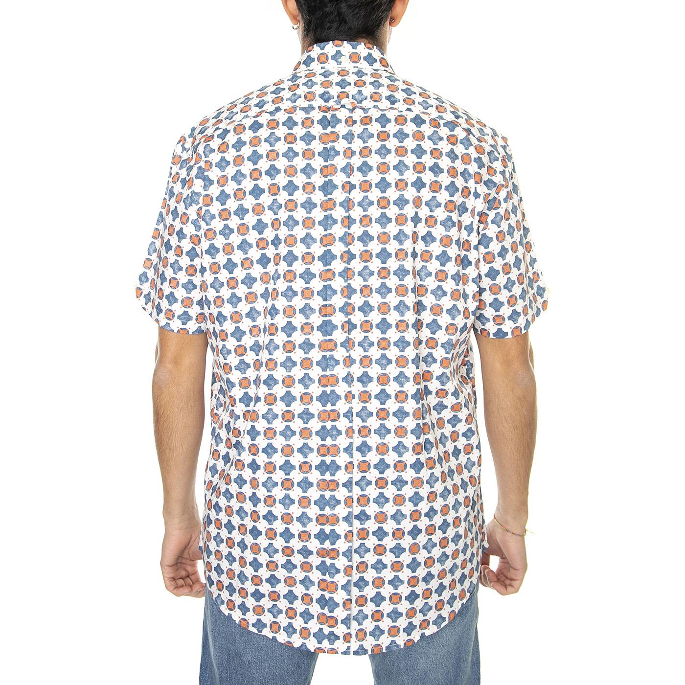 Distressed Retro Print Airforce - Camicia Maniche Corte Uomo Multicolore 63413-023  BEN SHERMAN 