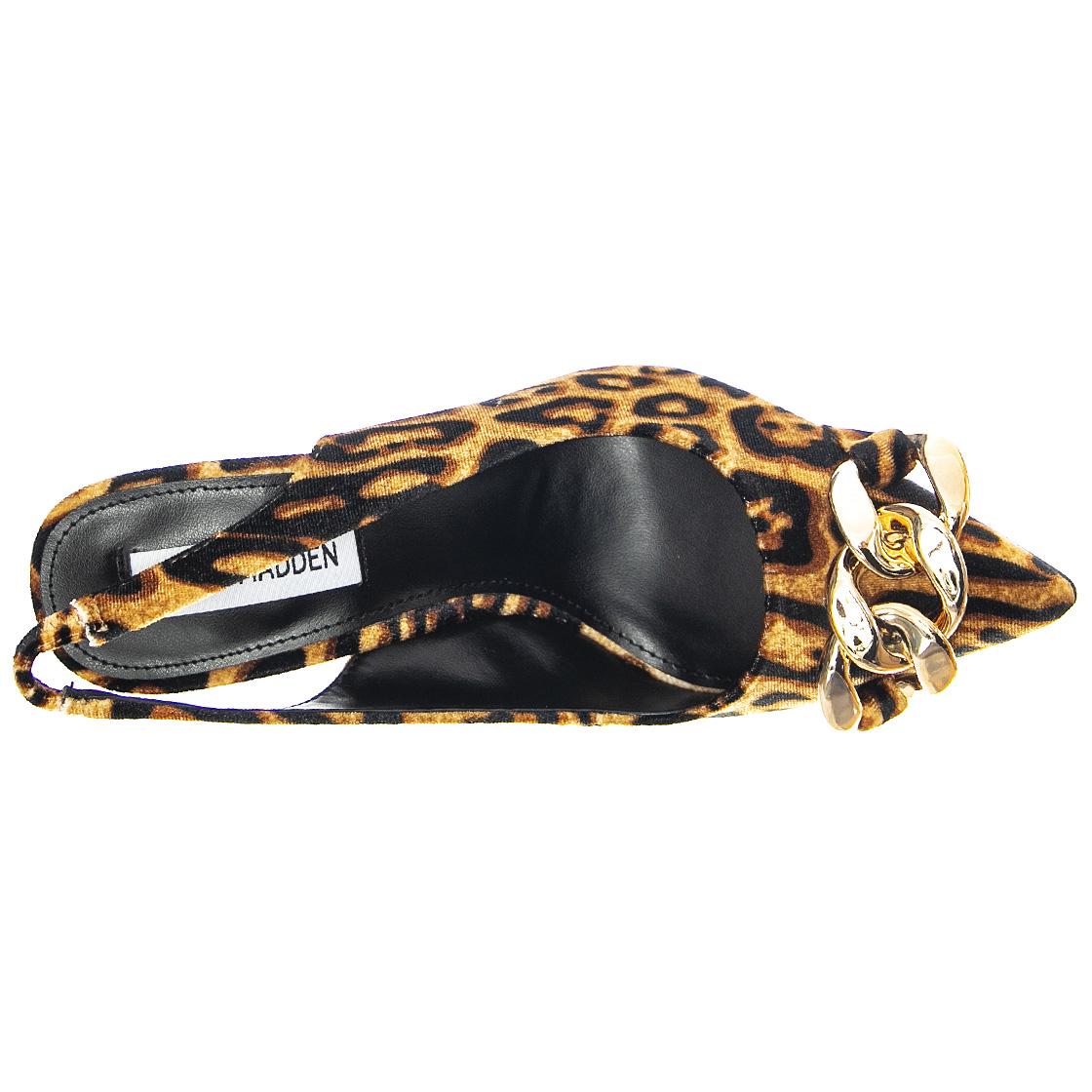 Womens Jazzily Leopard Velvet Sandals SMSJAZZILY-LEO  STEVE MADDEN 