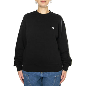 W' Casey Sweatshirt Black / Silver - Felpa Girocollo Donna Nera I032643.0M4XX  CARHARTT WIP 