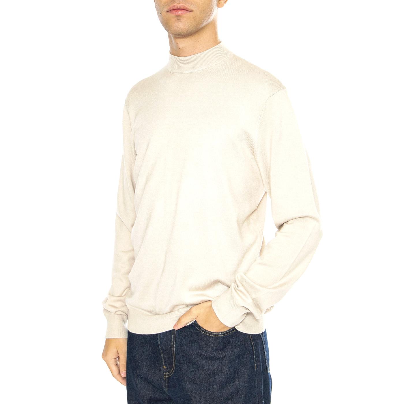 Onswyler Life Reg 14 LS Mock Knit - Maglione Mezzocollo Uomo Beige 22027562  ONLY & SONS 