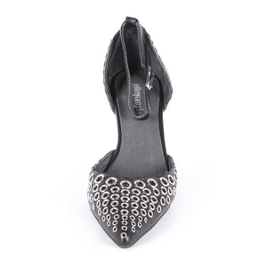 LYMAN LEATHER BLACK +SILVER JCSJC2322LEA-BLACK  JEFFREY CAMPBELL 