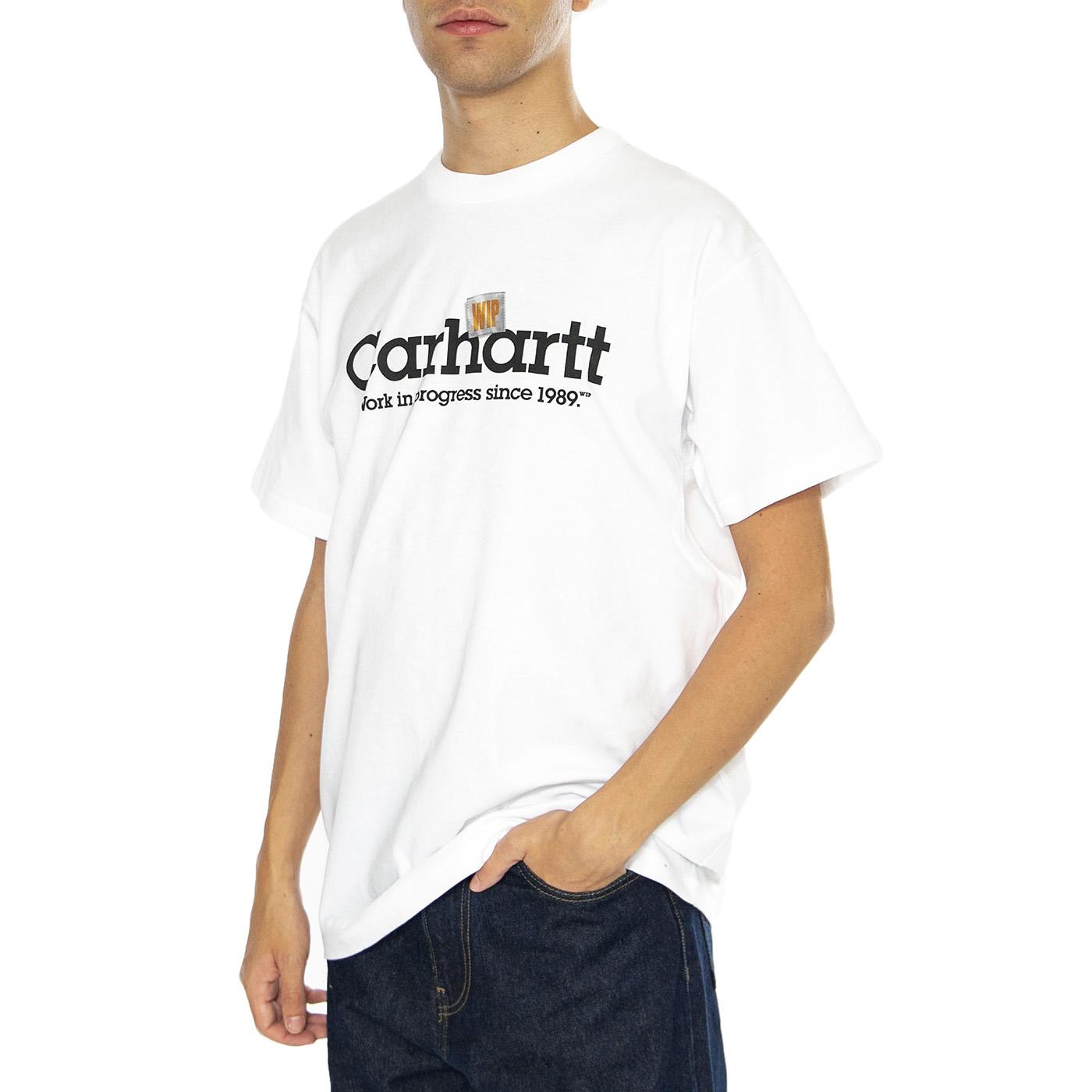 S/S Label Script T-Shirt White - Maglietta Girocollo Uomo Bianca I034421.02XX  CARHARTT WIP 