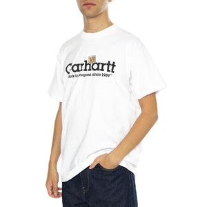 S/S Label Script T-Shirt White - Maglietta Girocollo Uomo Bianca I034421.02XX  CARHARTT WIP 