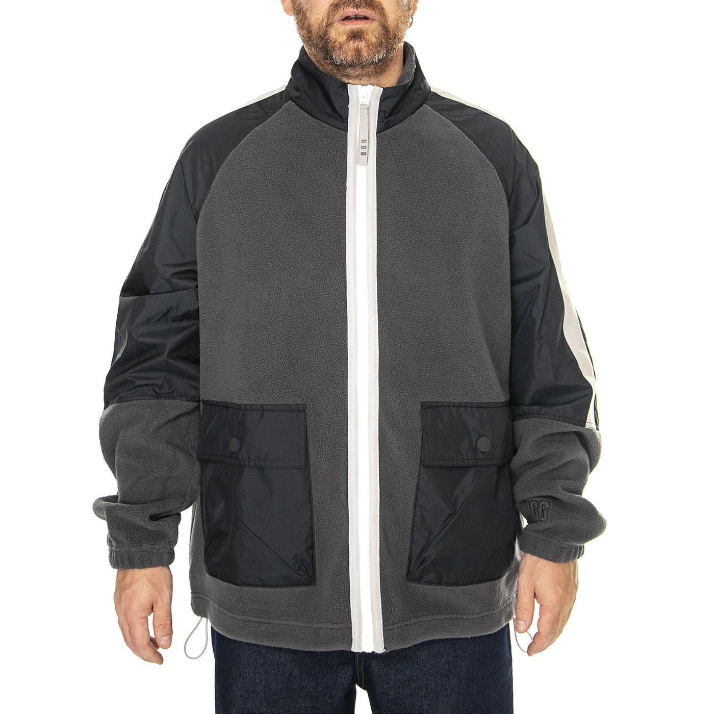 Max Ugg Fluff Sport Jacket Black/ Dark Ash - Giacca Uomo Nera UGC1154350-BKD  UGG 