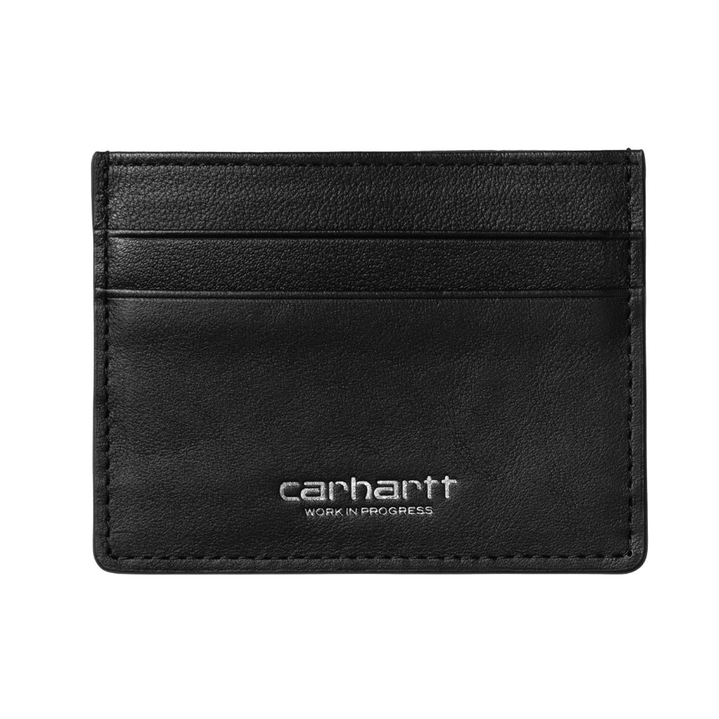 Vegas Cardholder Black / Silver - Portacarte Nero in Pelle I033109.0M4XX  CARHARTT WIP 