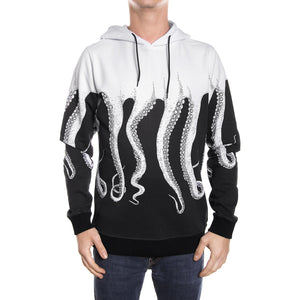 BLACK OCTOPUS HOODIE ORIGINAL WHITE ESTERNO 100% Cotone 76222_4  OCTOPUS 