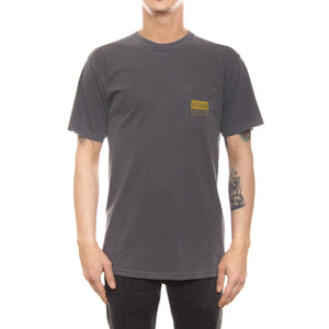 CLASSIC ROOTS PIG. DYE PKT TEE BLACK 1944039-BLACK  STUSSY 