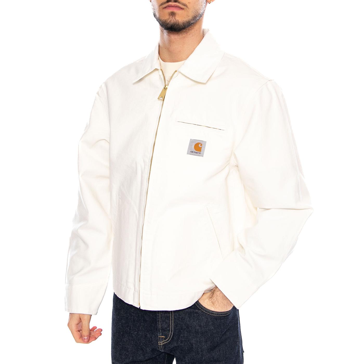 Detroit Jacket Wax / Waz - Giacca con Zip Uomo Bianca I033112 0DJ02 CARHARTT WIP 