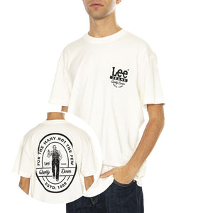 SS Working West Tee Ecru - Maglietta Girocollo Uomo Bianca 112355887-WHITE  LEE 