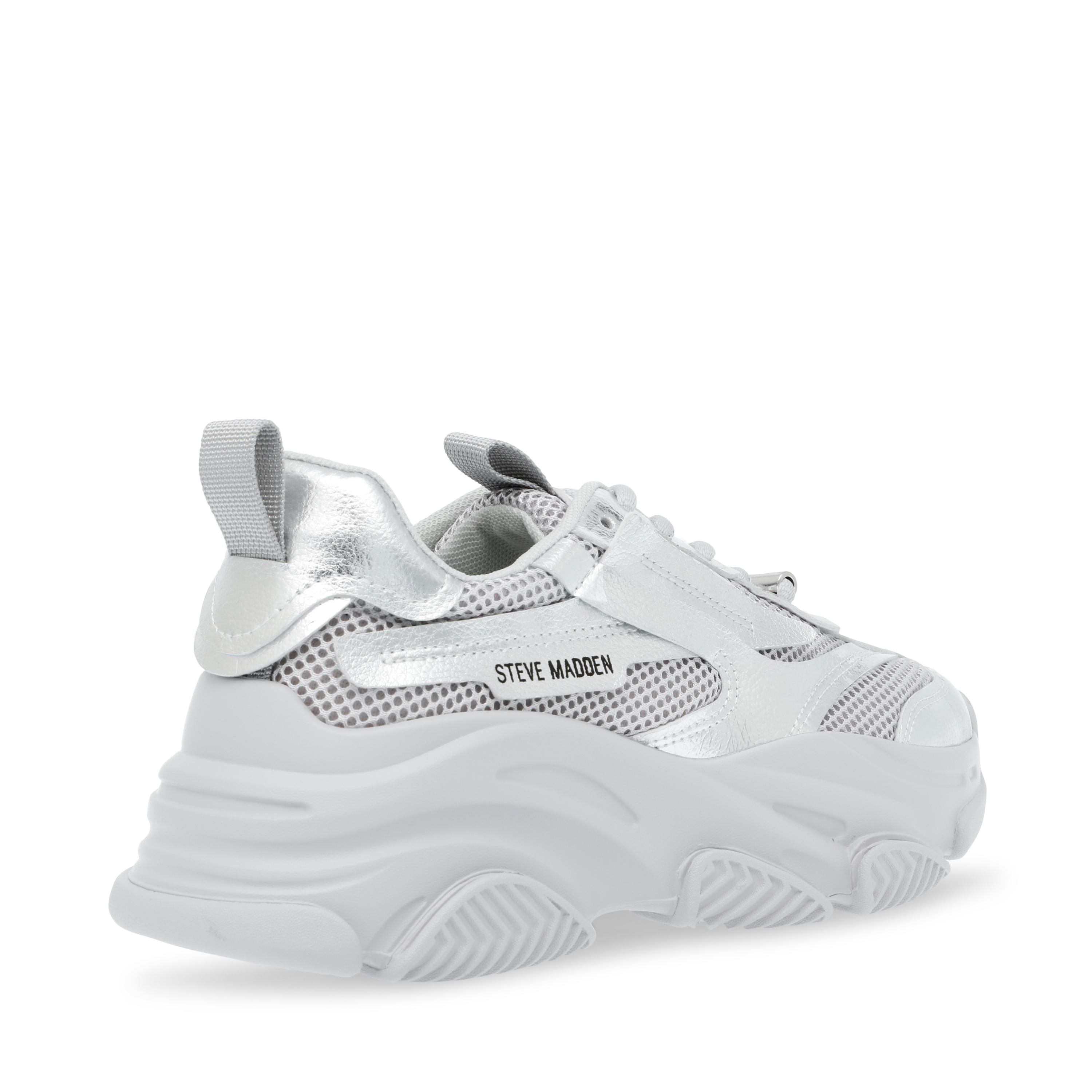 Possession Silver - Scarpe Stringate Profilo Basso Donna Argento SMPPOSSESSION-SIL  STEVE MADDEN 