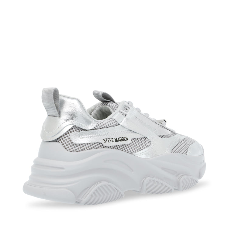 Possession Silver - Scarpe Stringate Profilo Basso Donna Argento SMPPOSSESSION-SIL  STEVE MADDEN 