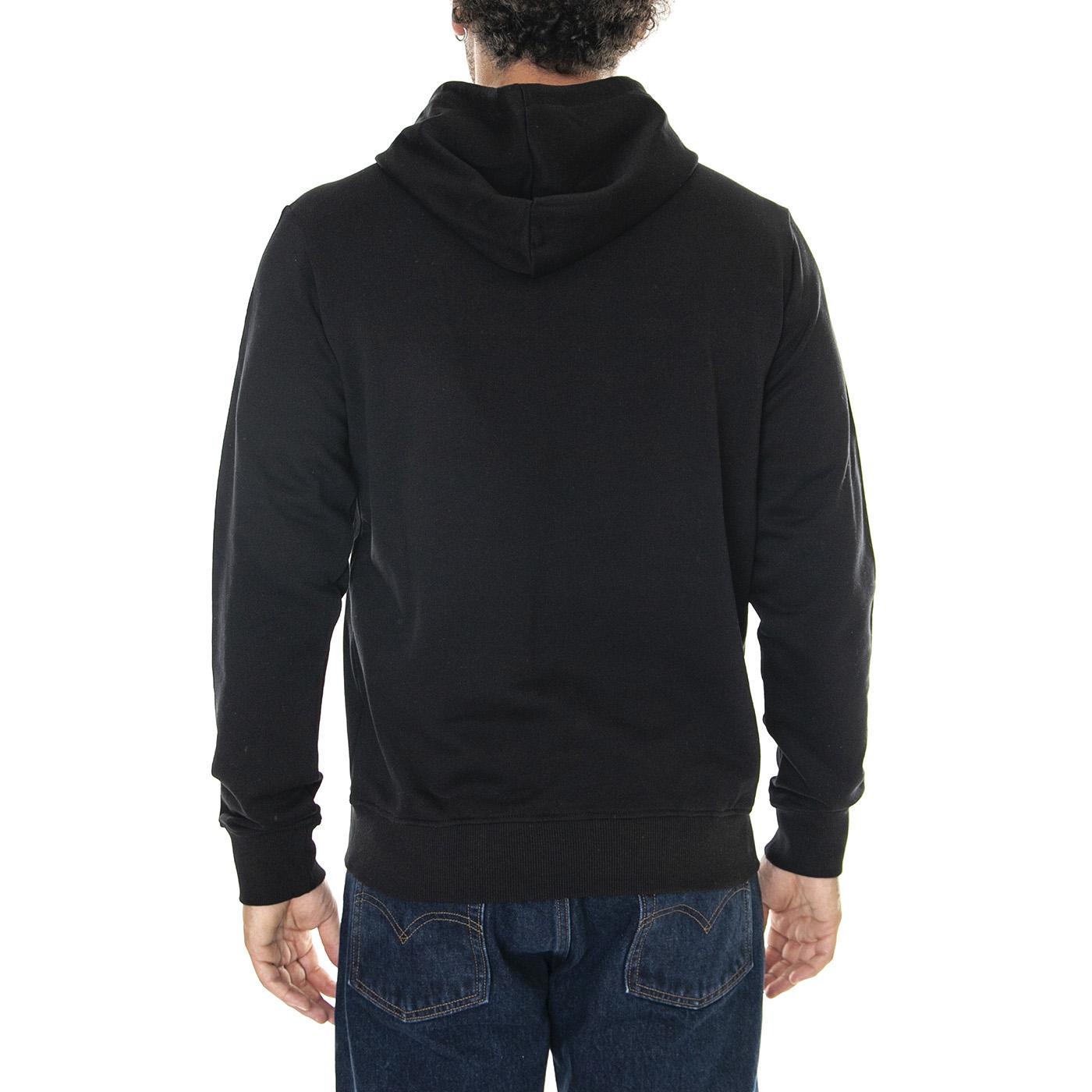 Essential Hoodie - Black - Felpa con Cappuccio Uomo Nera 6050121 10158 CAT 