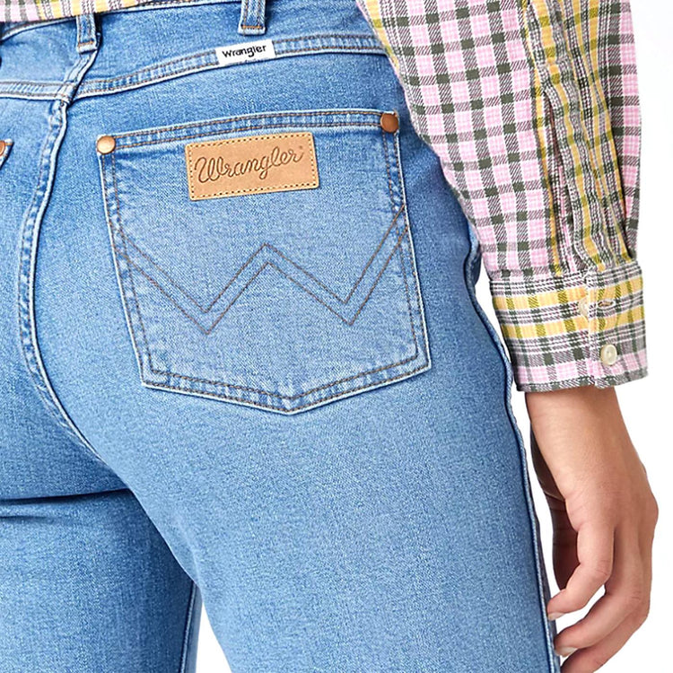 Walker No Intention Denim Pants - Pantaloni Denim Jeans Donna Blu W2HC68228  WRANGLER 