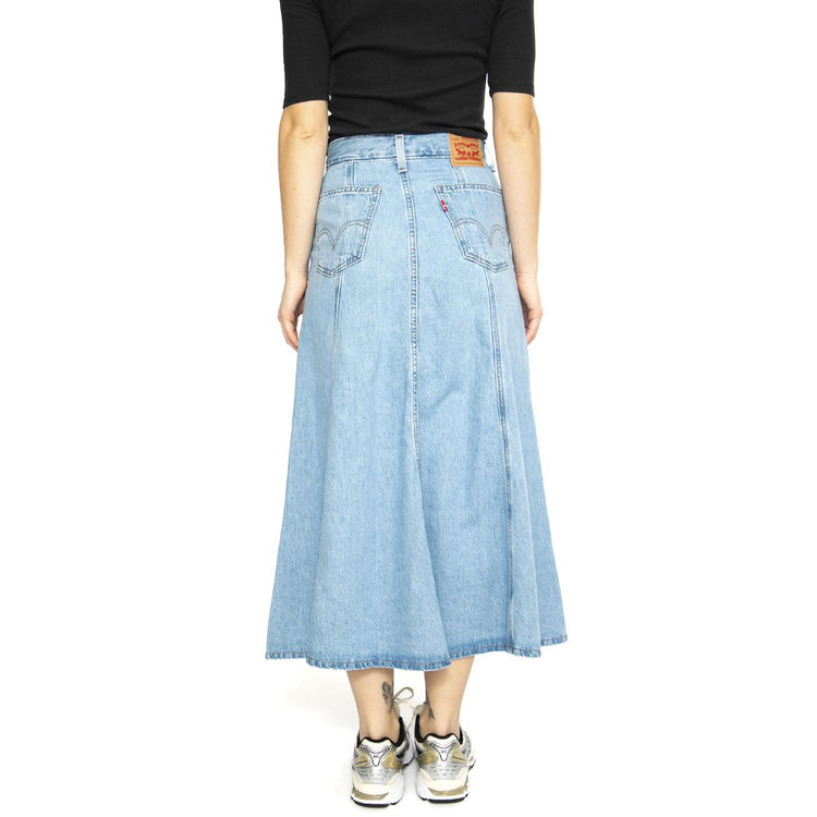 Fit And Flare Skirt Med Indigo Flat Finish - Gonna Denim Jeans Blu A8730-0001  LEVIS 