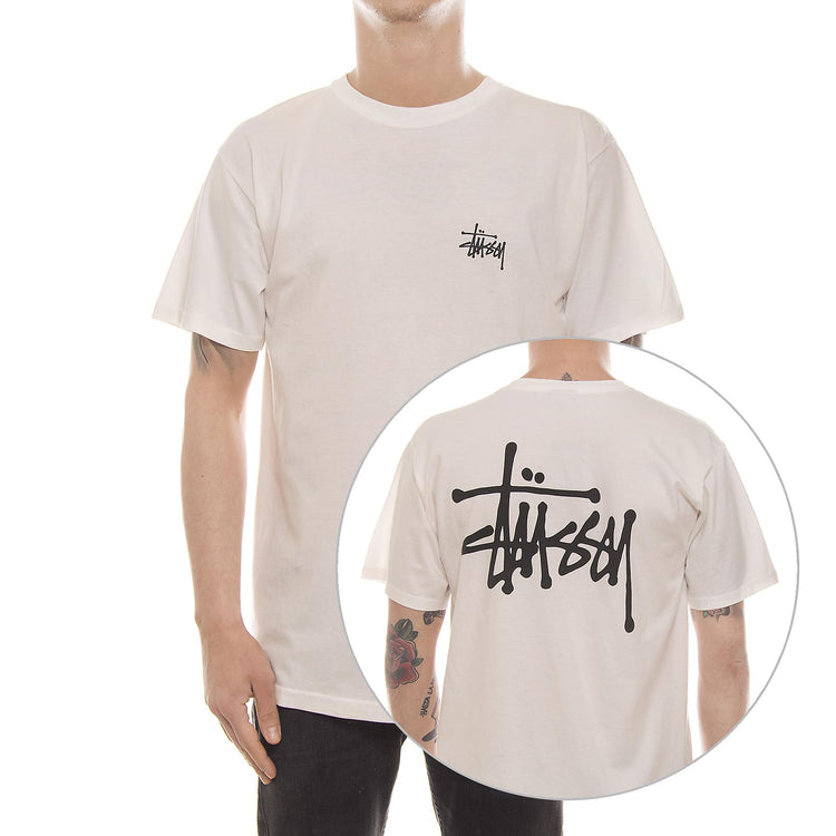 BASIC STUSSY PIG. DYED TEE NATURAL 1904031-NATURAL  STUSSY 