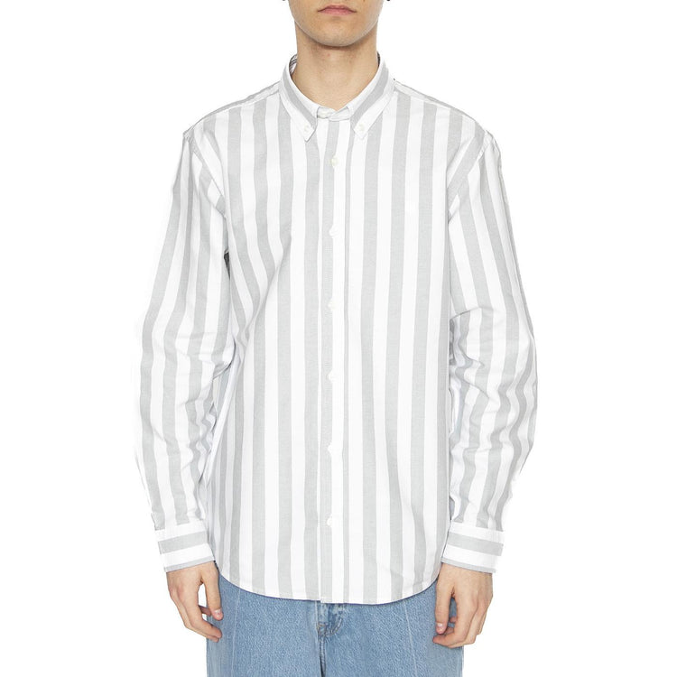 L/S Dillion Shirt Dillion Stripe, Park / White - Camicia Uomo Multicolore I033027.2SOXX  CARHARTT WIP 