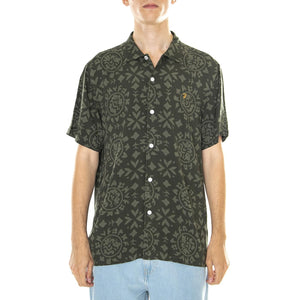 M' Dana Causal Fit Reverse Surf Print Shirt S/S - Camicia Maniche Corte Uomo Multicolore F4WSD077-357  FARAH 