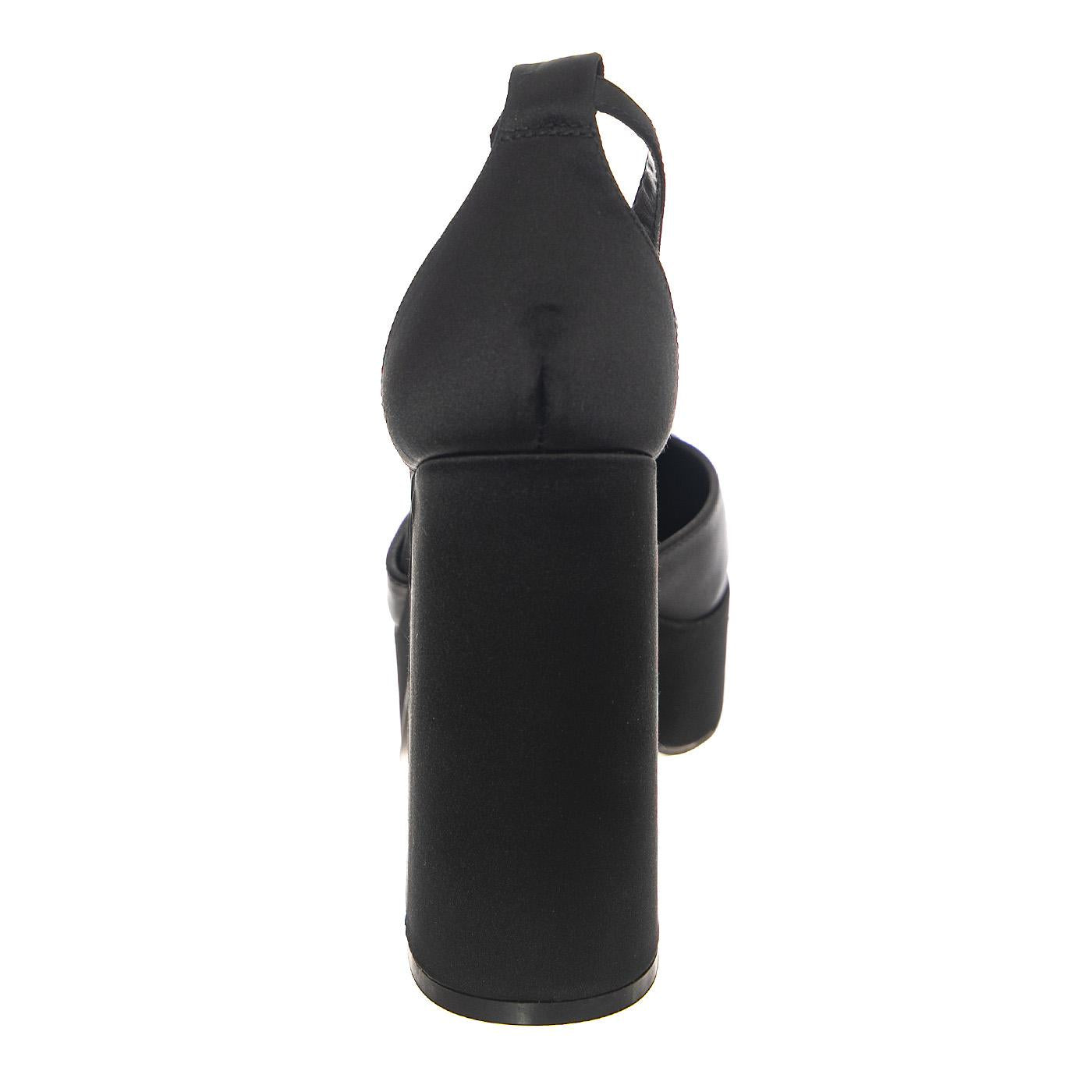 W' Londyn-Black Satin - Sandali Donna Neri SMLOND04S1-BLK  STEVE MADDEN 