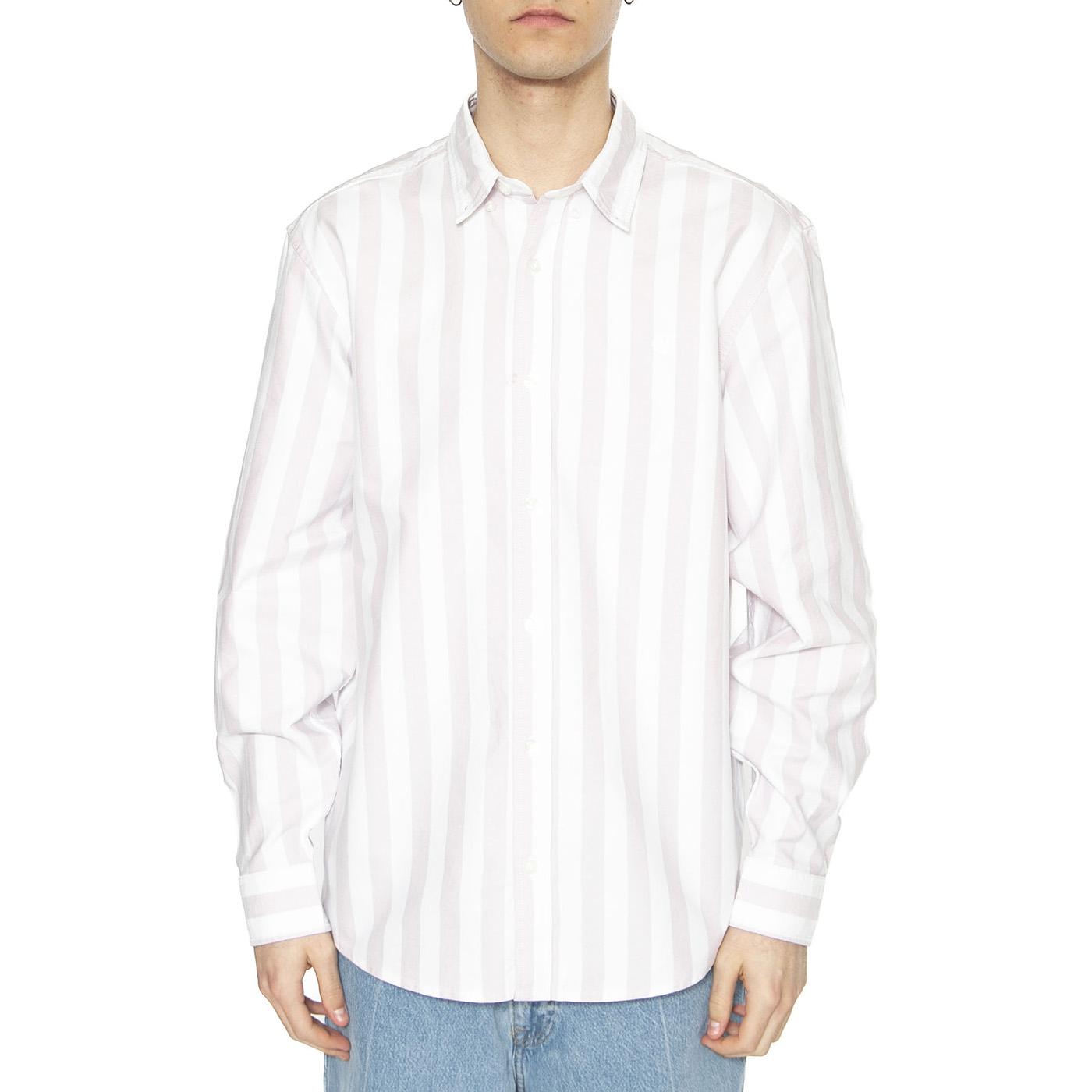 L/S Dillion Shirt Dillion Stripe, Hortensia / White - Camicia Uomo Multicolore I033027.2SNXX  CARHARTT WIP 