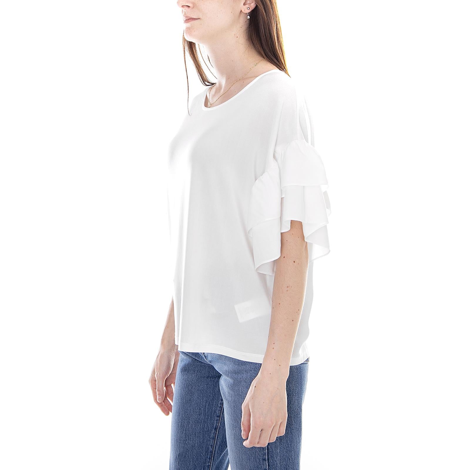 Katka T-Shirt - White - Maglietta Girocollo Donna Bianca 96318W . MINIMUM 