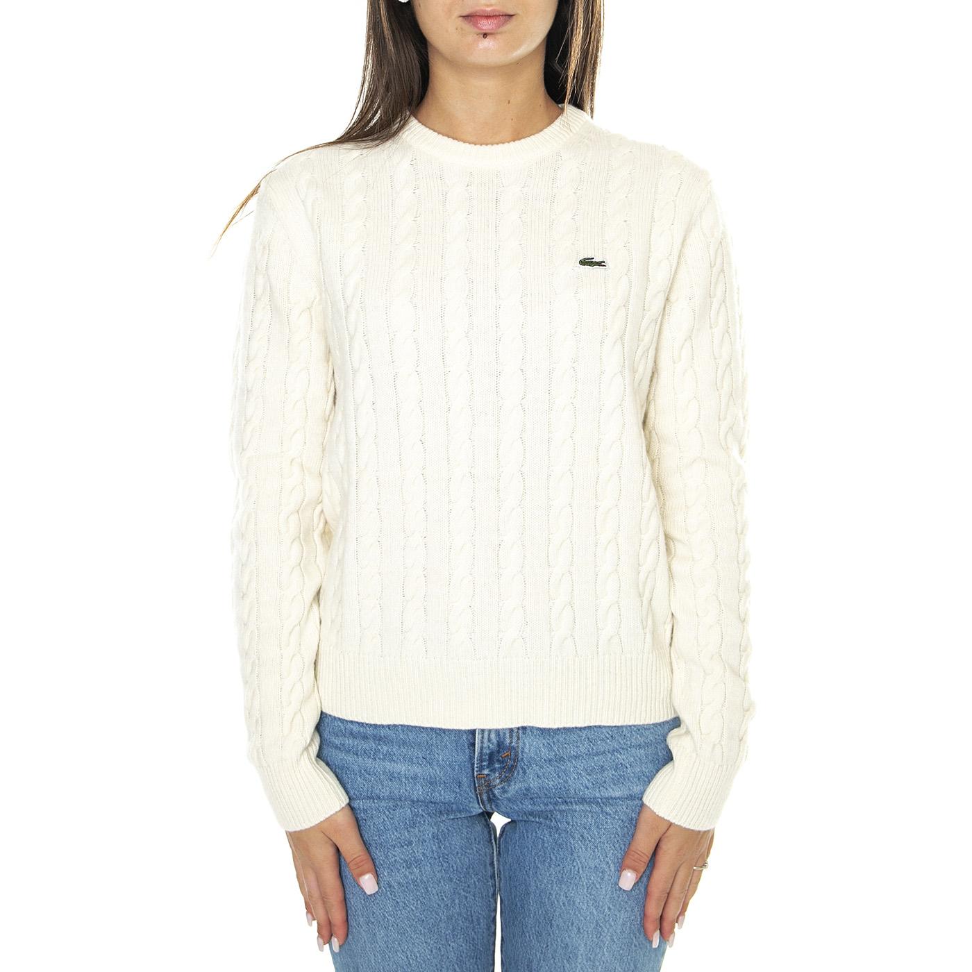 Pullover AF0663-NYV - Maglione Donna Bianco AF0633-NYV  LACOSTE 