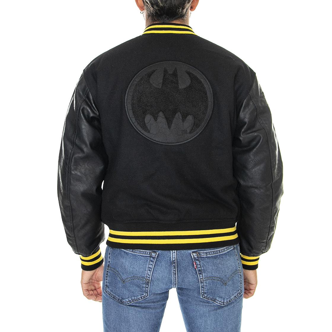 Go Batman Patched Letterman Jet Black A996 - Giacca Invernale Uomo Nera M2BL08WEV60-JBLK  GUESS ORIGINALS 