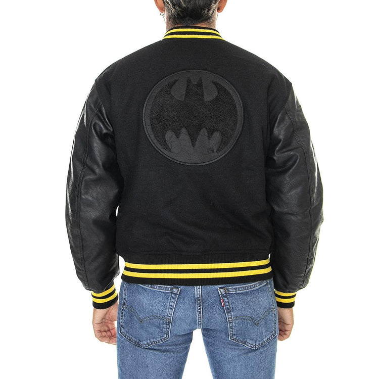 Go Batman Patched Letterman Jet Black A996 - Giacca Invernale Uomo Nera M2BL08WEV60-JBLK  GUESS ORIGINALS 