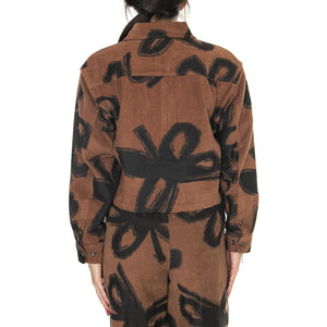 Obey Nabi Cord Shirt LS Catechu Wood Multi - Camicia Donna Marrone 281200123-CTU  OBEY 