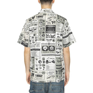 S/S Catalogue Shirt Catalogue Print, Neutral - Camicia Maniche Corte Uomo Multicolore I034548.2UEXX  CARHARTT WIP 