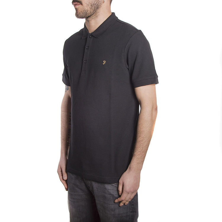 Blaney Polo - Black - Polo Uomo Nera F4KS5050-1  FARAH 