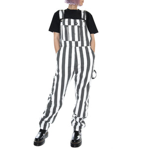 Fredonia Overall - Charcoal Grey / White - Salopette Donna Grigia / Bianca 01310033W-CH . DICKIES 