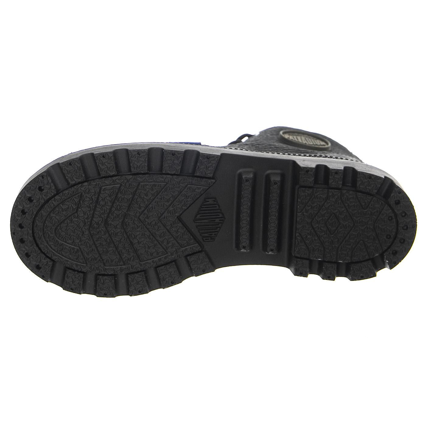 Pampa Supply  Lth Black / Black - Scarpe Stringate Profilo Alto Bambino Nere PAK58366-001-M  PALLADIUM 