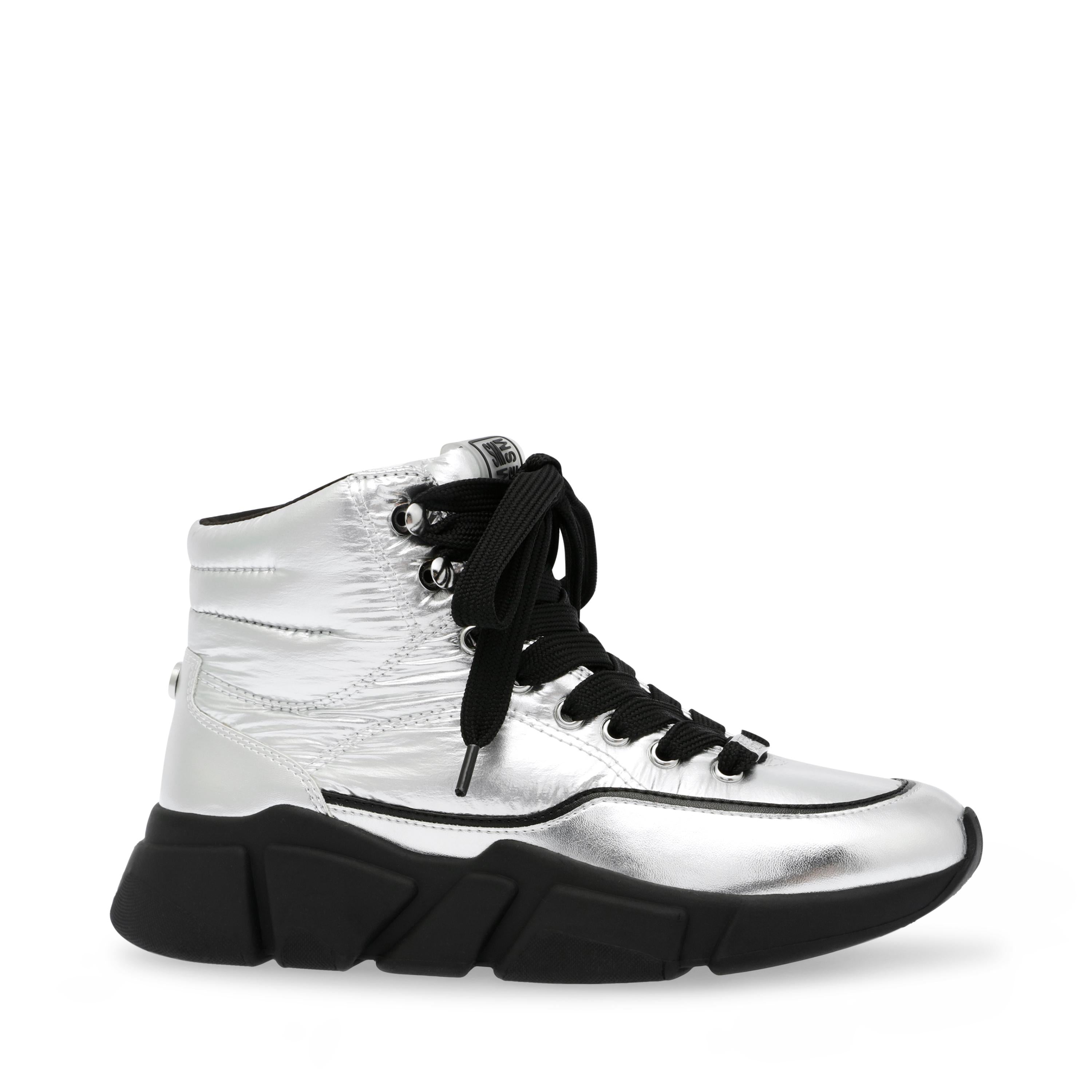 Gameplan Silver - Scarpe Stringate Profilo Alto Donna Argento SMPGAMEPLAN-SIL  STEVE MADDEN 