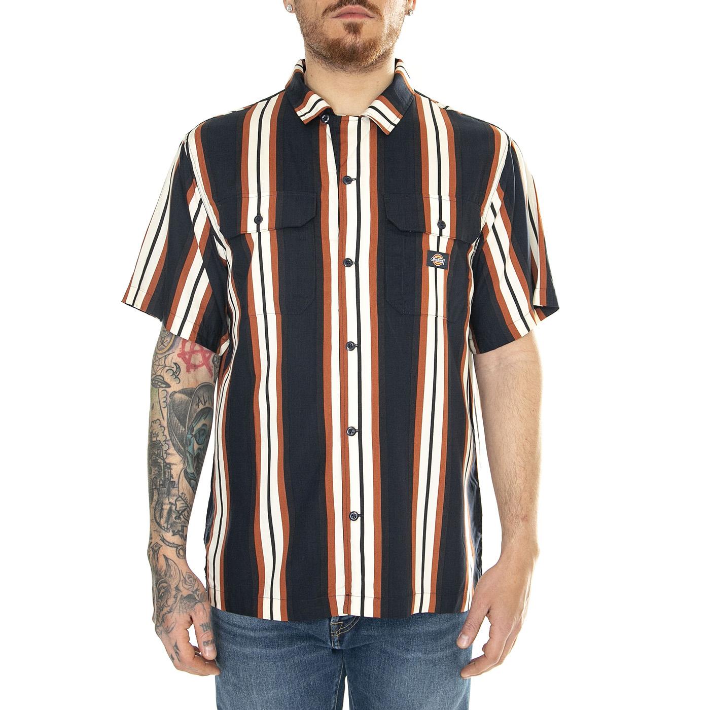 Forest Shirt SS Dark Navy - Camicia Maniche Coirte Uomo Multicolore DK0A4YYSDNX1  DICKIES 