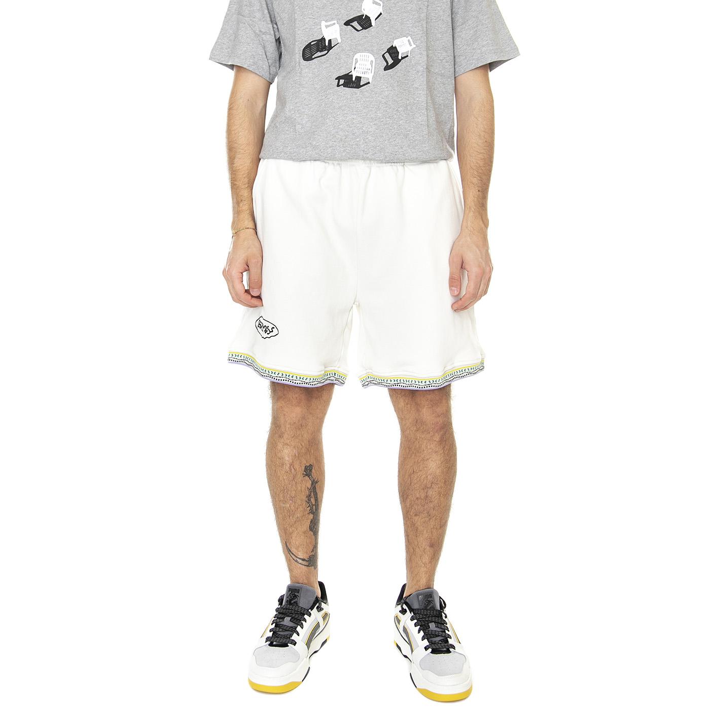 M' UFollow Grmy Sweatshort White - Bermuda Uomo Bianchi GSS164-WHT  GRIMEY 