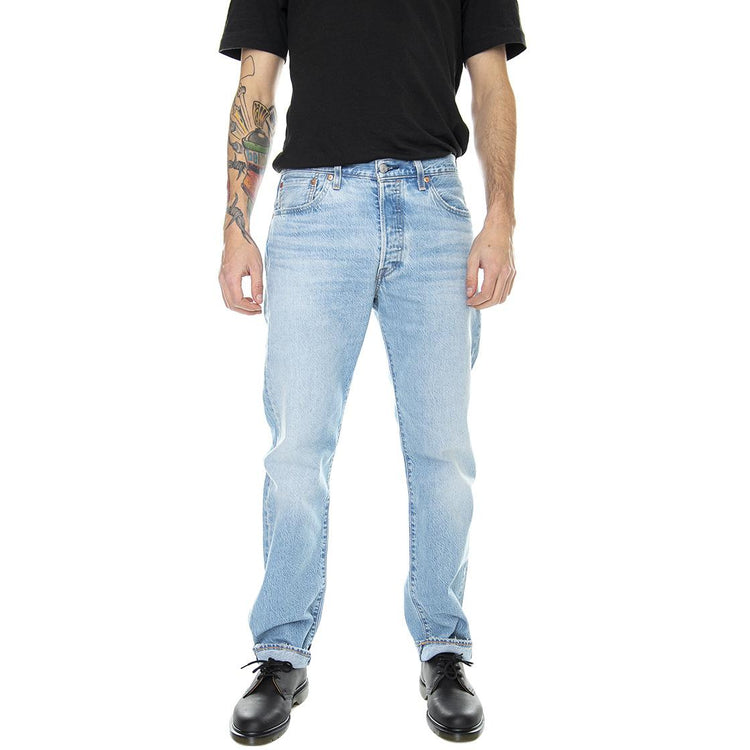501 Levi's Original Canyon King - Denim Jeans Uomo Blu / Light Indigo / Flat Finish 00501-3190 . LEVIS 