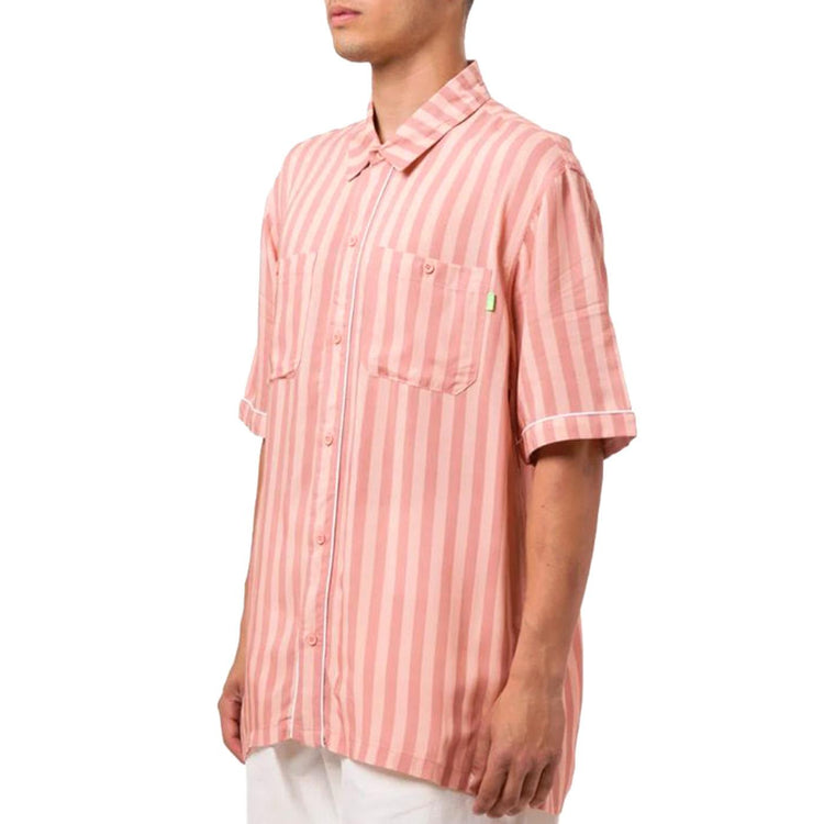 SOHO S/S WOVEN TOP ROSE - Camicia a Maniche Corte Uomo Rosa BU00157-ROSE . HUF 