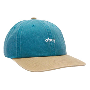 Pigment 3 Tone Lowercase 6 Panel Strapback Pigment Teal Multi - Cappellino con Visiera Multicolore 100580365-PIGMENT TEAL MULTI  OBEY 