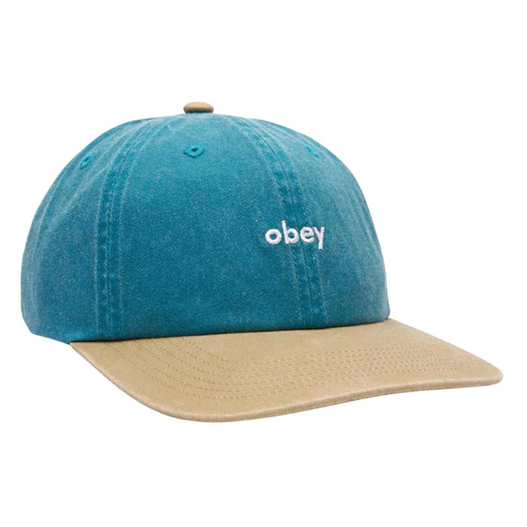 Pigment 3 Tone Lowercase 6 Panel Strapback Pigment Teal Multi - Cappellino con Visiera Multicolore 100580365-PIGMENT TEAL MULTI  OBEY 