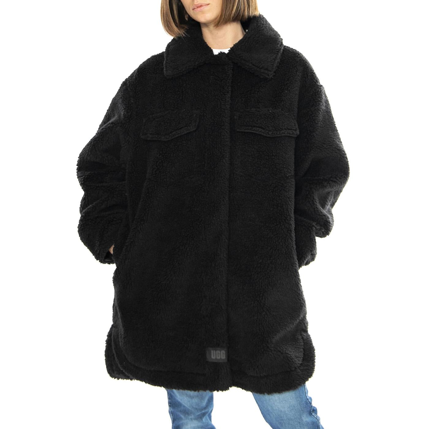 Frankie Uggfluff Shirt Jacket Black - Giacca Donna Nera UGC1144453-BLK  UGG 