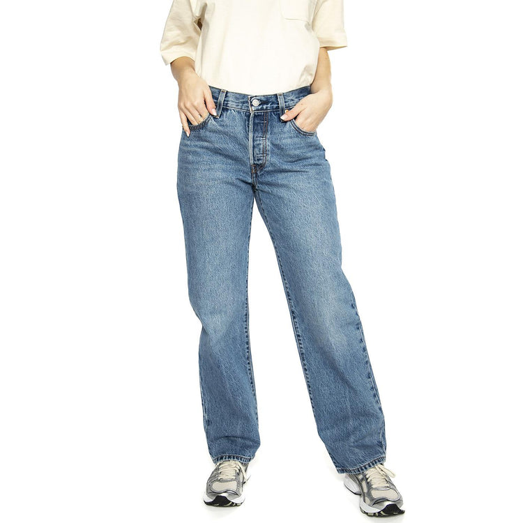 90's 501 Drew Me Light Indigo Worn In - Pantaloni Denim Jeans Donna Blu A1959-0005  LEVIS 