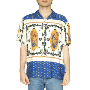 Bunker R Fiesta S/S WVN - Camicia Maniche Corte Uomo Multicolore 01399-MXCJG . BRIXTON 