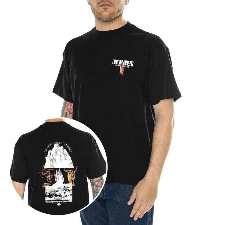 Pearisburg Tee SS Tee Nera - Maglietta Girocollo Uomo Nera DK0A4YRKBLK1  DICKIES 